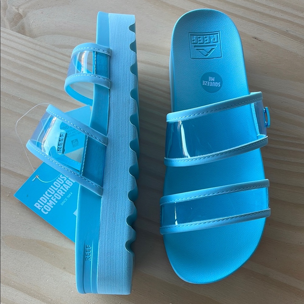 Reef Vibrant Blue Slide Sandals - Picture 9 of 11